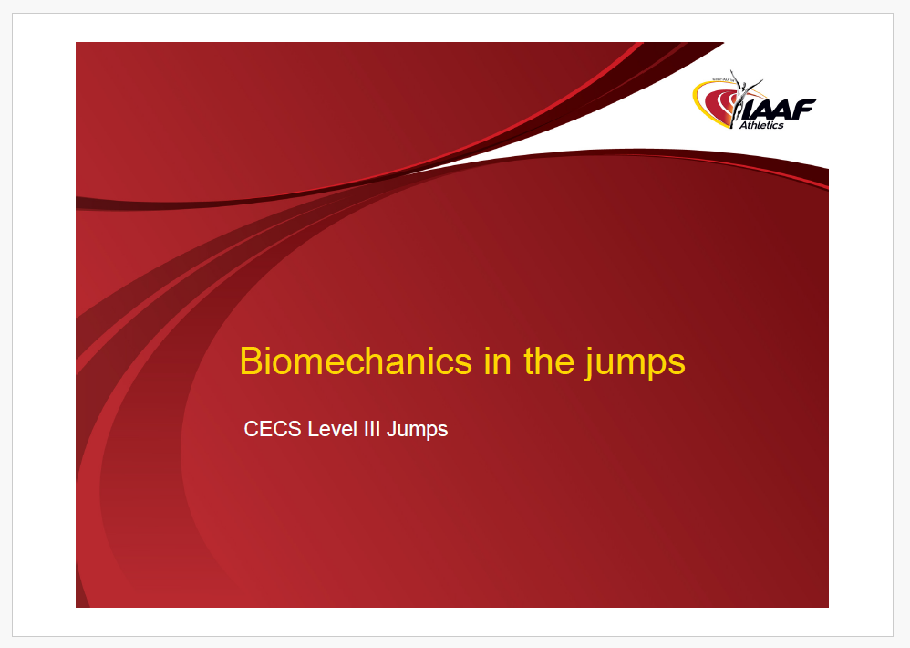 Jumps III - Biomechanics